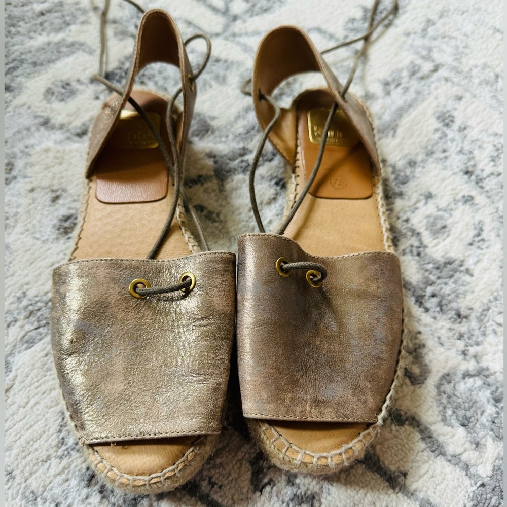 Kanna Suede Espadrilles Handmade in Spain size 7.5 (US)